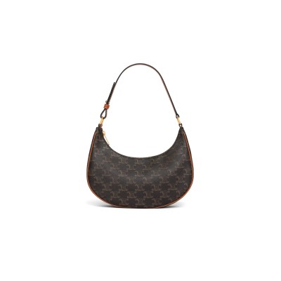 CELINE AVA BAG IN TRIOMPHE CANVAS AND CALFSKIN 193952BZJ.04LU (23*14*7cm)